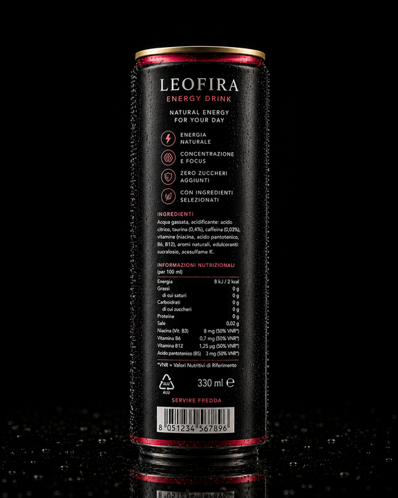 Leofira Strawberry – Natural Energy Zero Zucchero